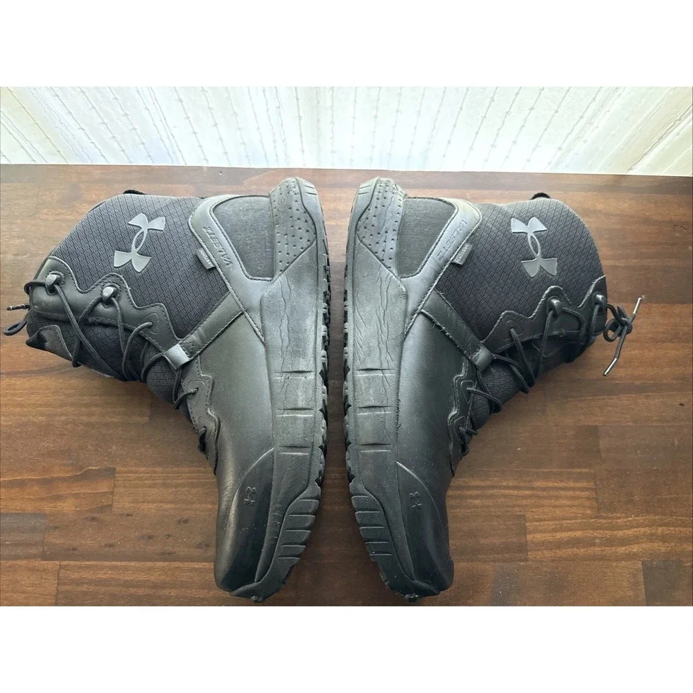 UNDER AMOUR MENS BLACK BOOT UA MG VALSETZ LTHR WP ZIP 3026738-001